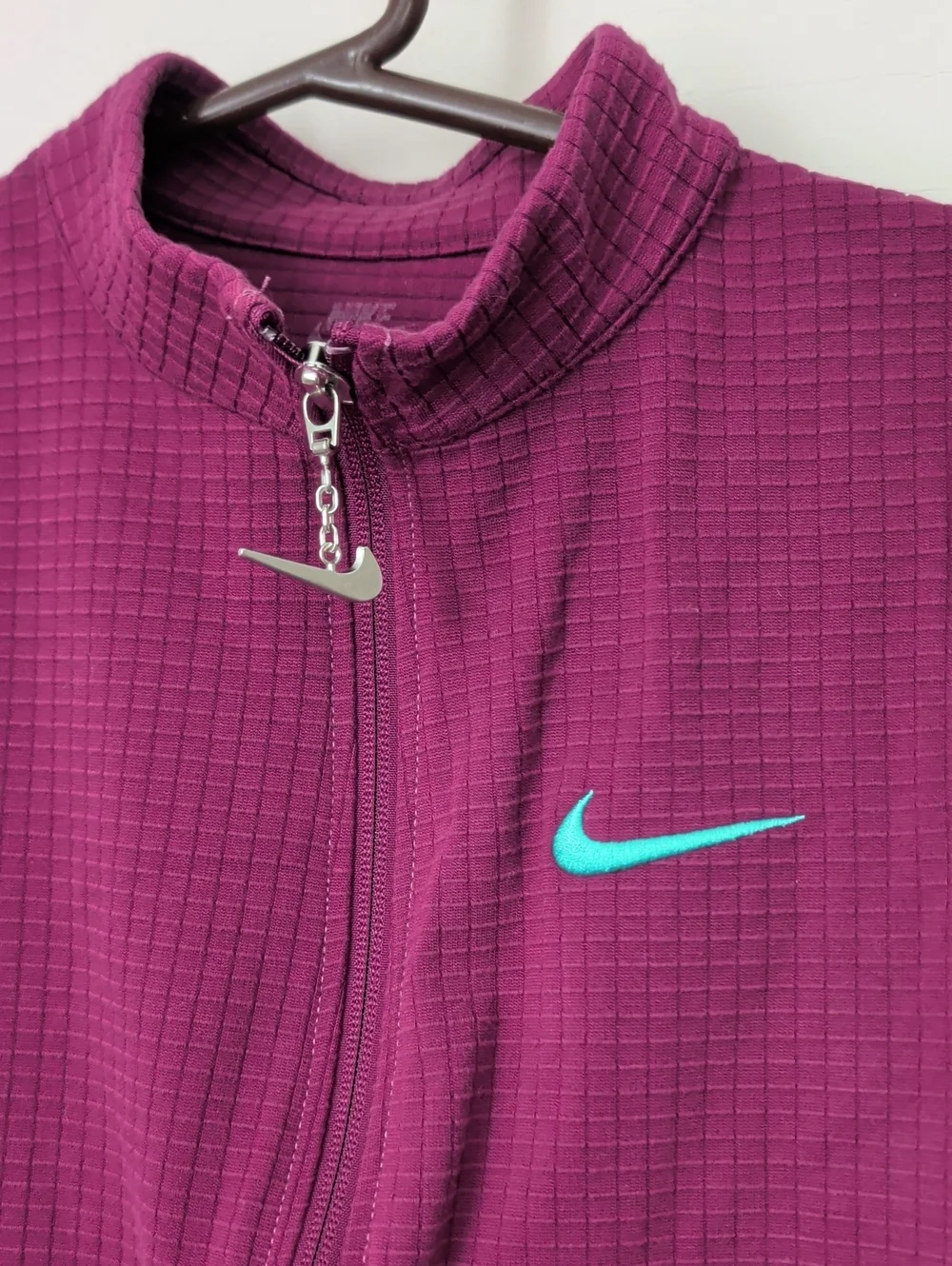 Nike 2 Women's Black  Racerback Tank Top White Swoosh Magenta Teal Swoop Zip M L
